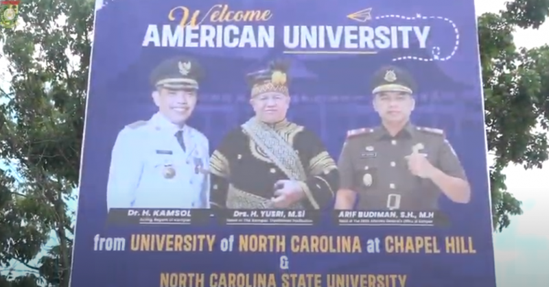 Pj Bupati Kampar melalui Sekretaris Daerah Drs Yusri, M Si Sambut Mahasiswa dari Amerika Serikat